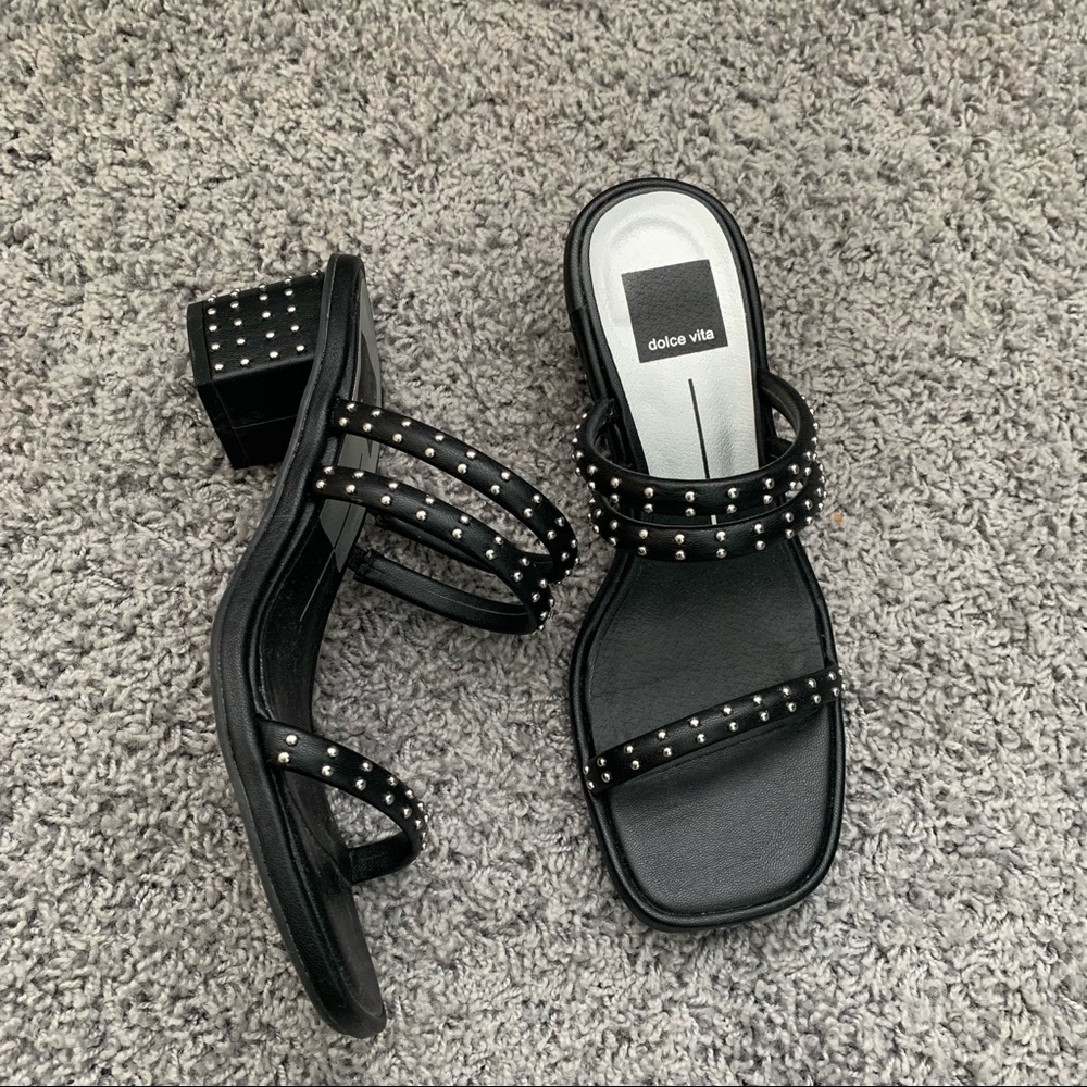 Dolce Vita Black studded Strappy Heels